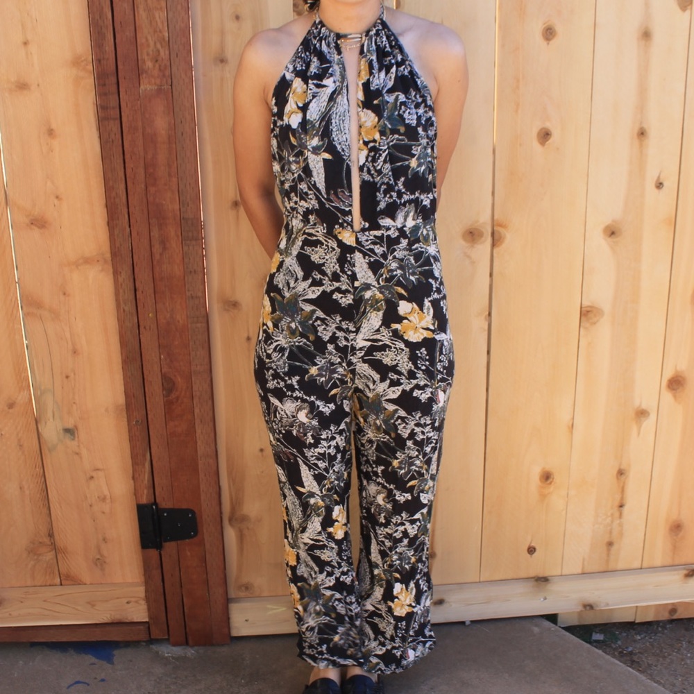 Free People Floral Jumpsuit